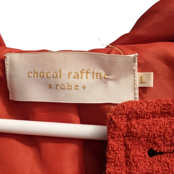 Chocol Raffine Robe Red/Orange Hooded Jacket L - Picture 4 of 4